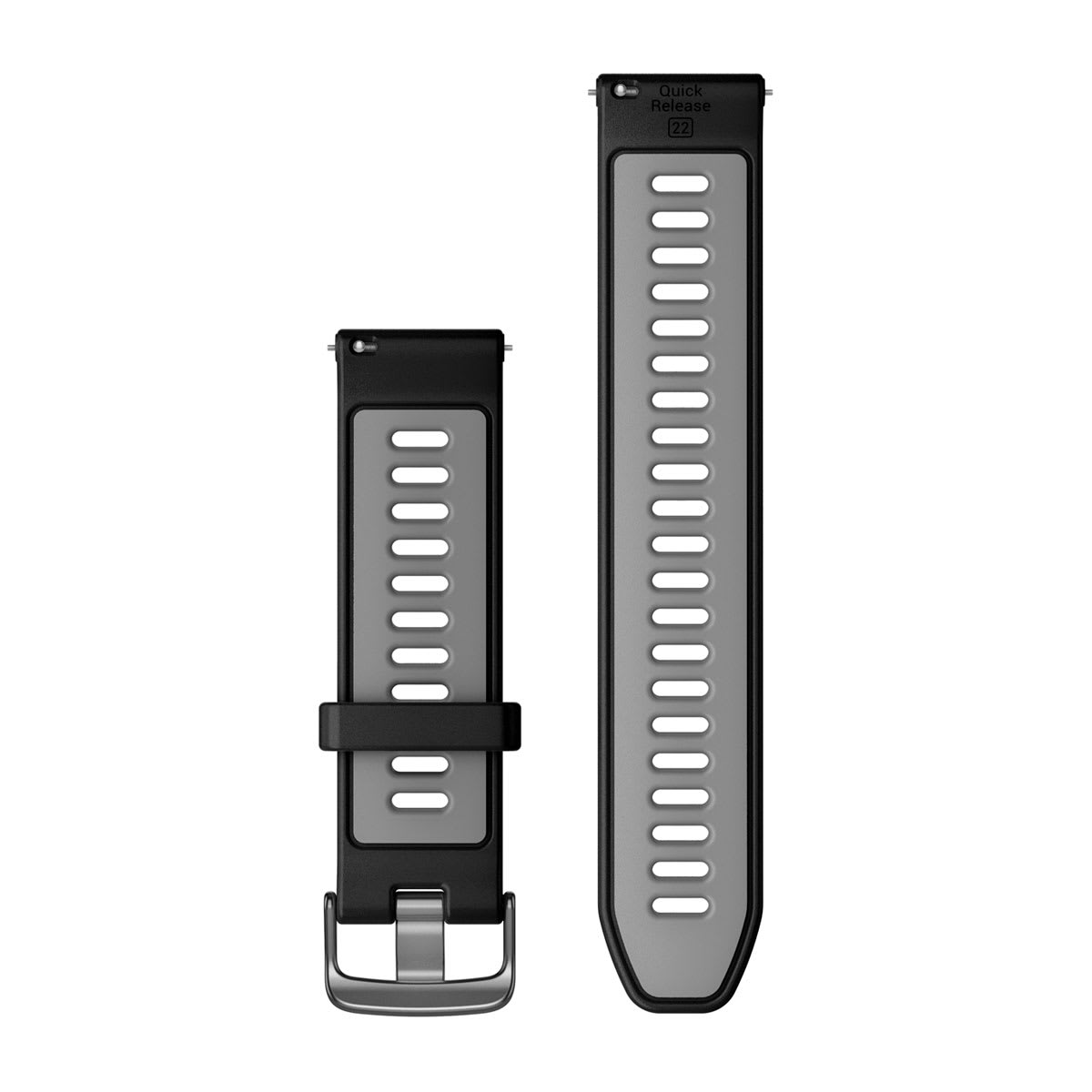 Quick Release Bands (22 mm) Black/Powder Gray with Slate Hardware