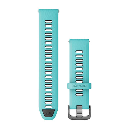 Quick Release Bands (22 mm) Aqua/Black with Slate Hardware