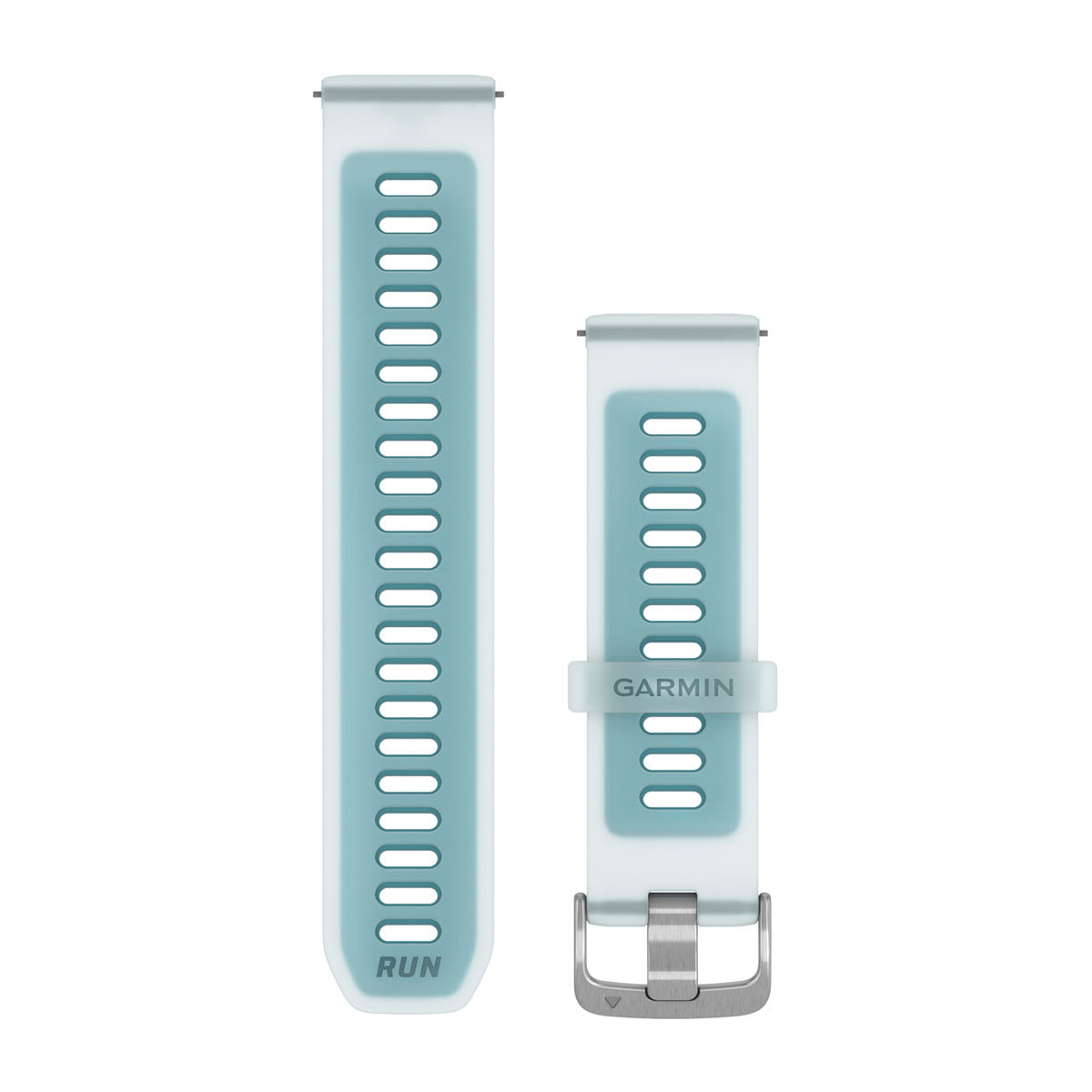Quick Release Bands (22 mm) Translucent Whitestone/Turquoise with Silver Hardware