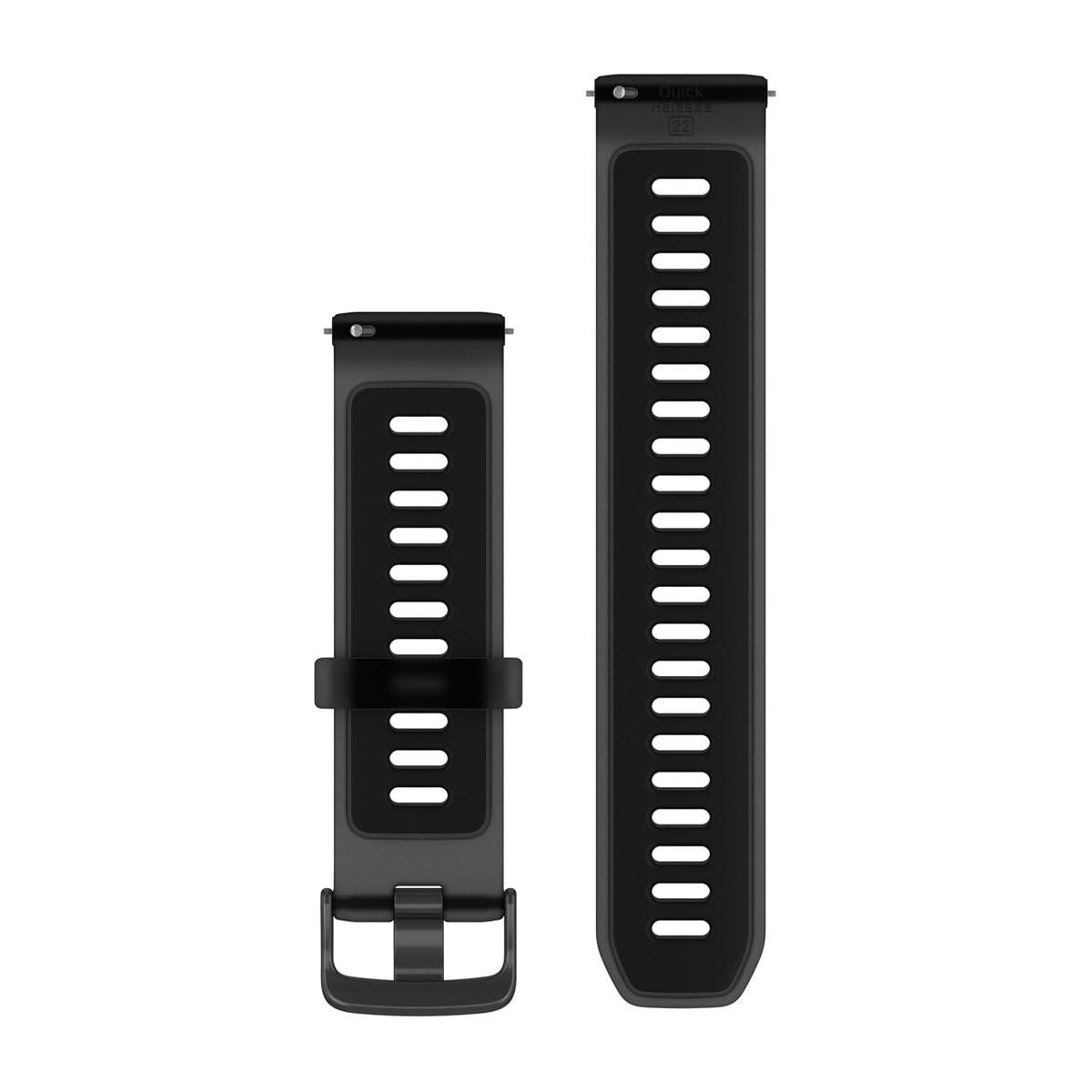 Quick Release Bands (22 mm) Translucent Black/Black with Slate Hardware