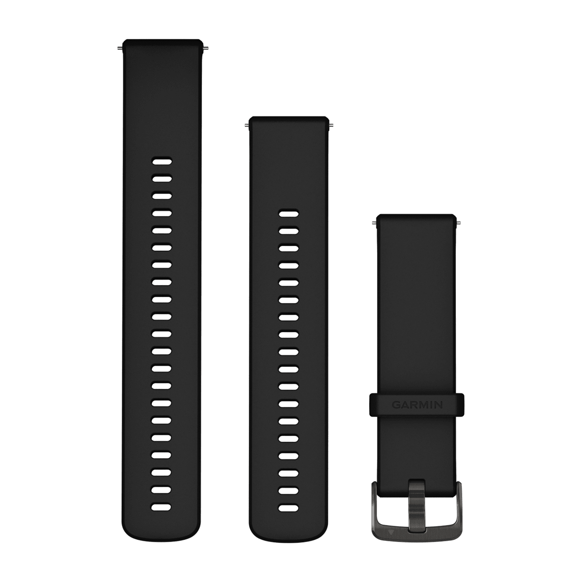 Quick Release Bands (22 mm) Black with Slate Hardware