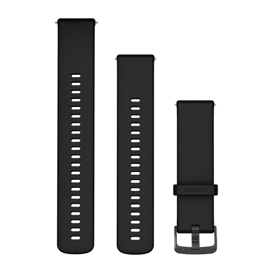 Quick Release Bands (22 mm) Black with Slate Hardware