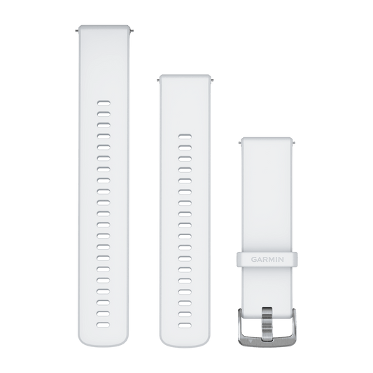 Quick Release Bands (22 mm) Whitestone with Silver Hardware