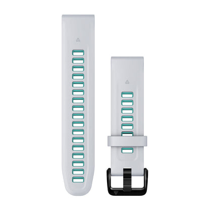 QuickFit® 20 Watch Bands Whitestone/Aqua Silicone