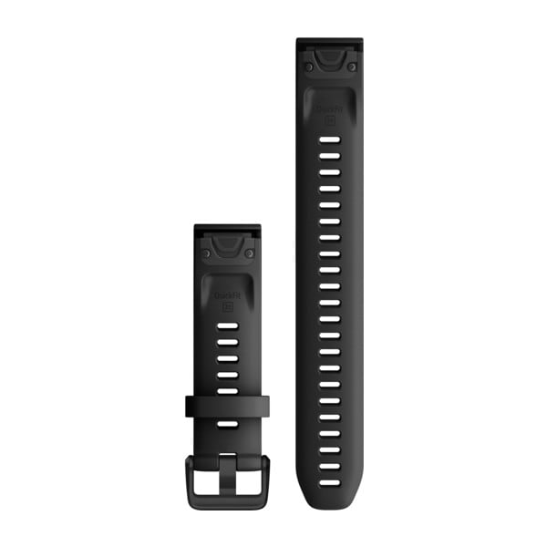 QuickFit® 20 Watch Bands Black Silicone (Large)