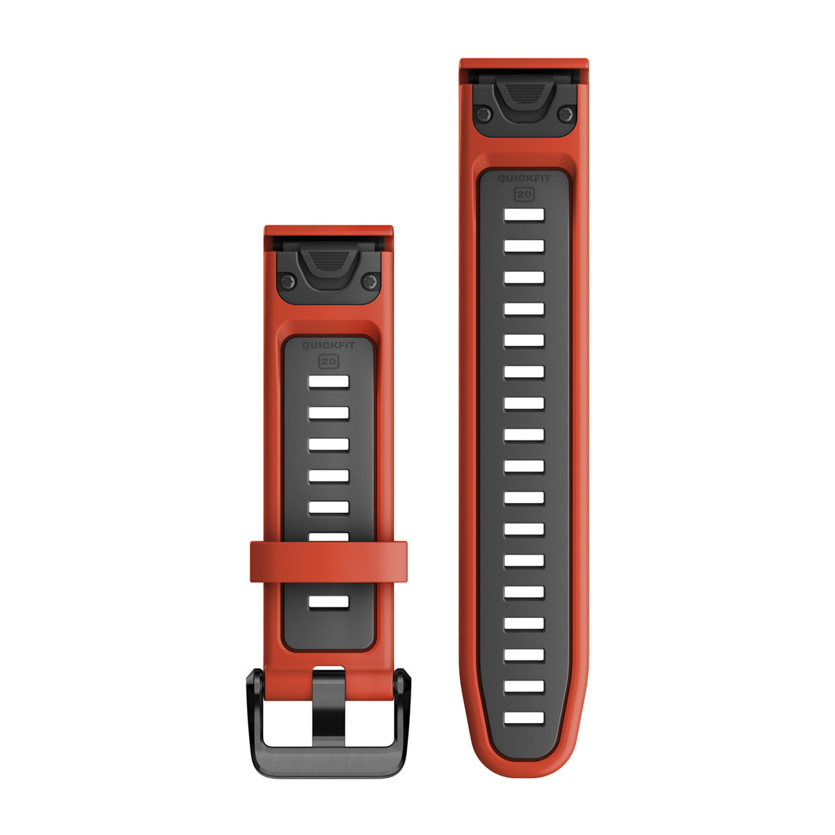 QuickFit® 20 Watch Bands Flame Red/Graphite Silicone