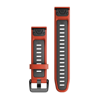 QuickFit® 20 Watch Bands Flame Red/Graphite Silicone