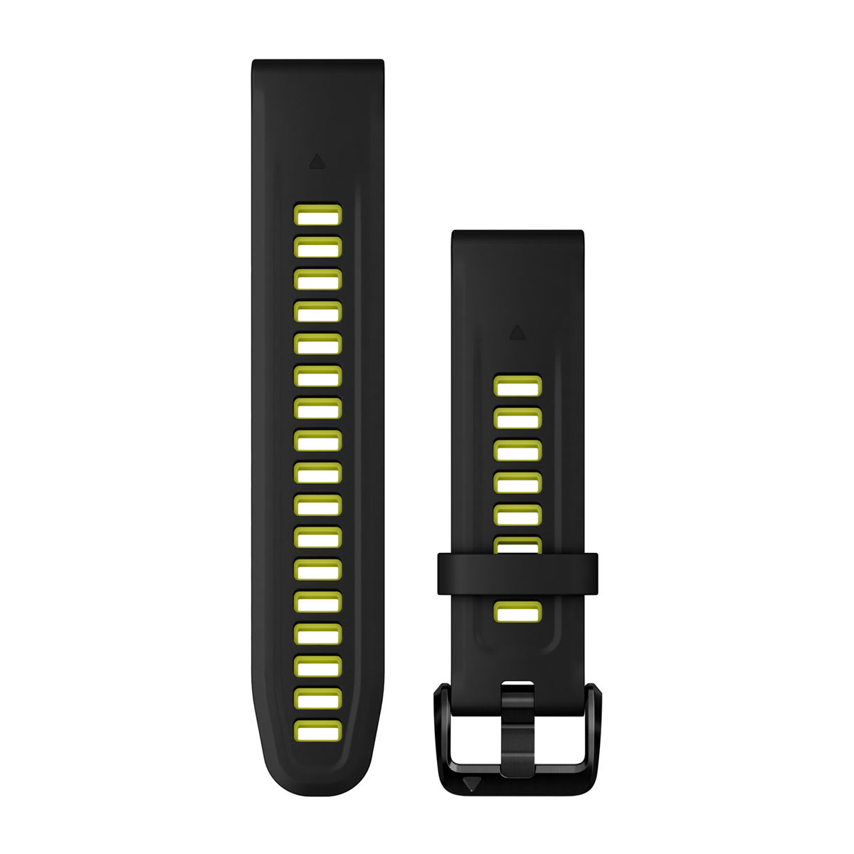 QuickFit® 20 Watch Bands Black/Electric Lime Silicone