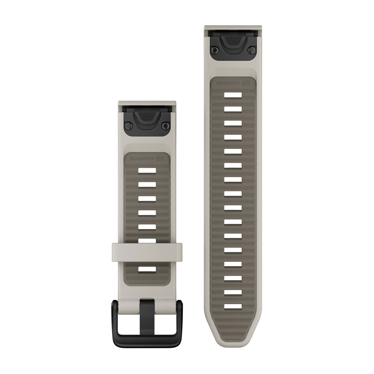 QuickFit® 20 Watch Bands Fog Gray/Dark Sandstone Silicone
