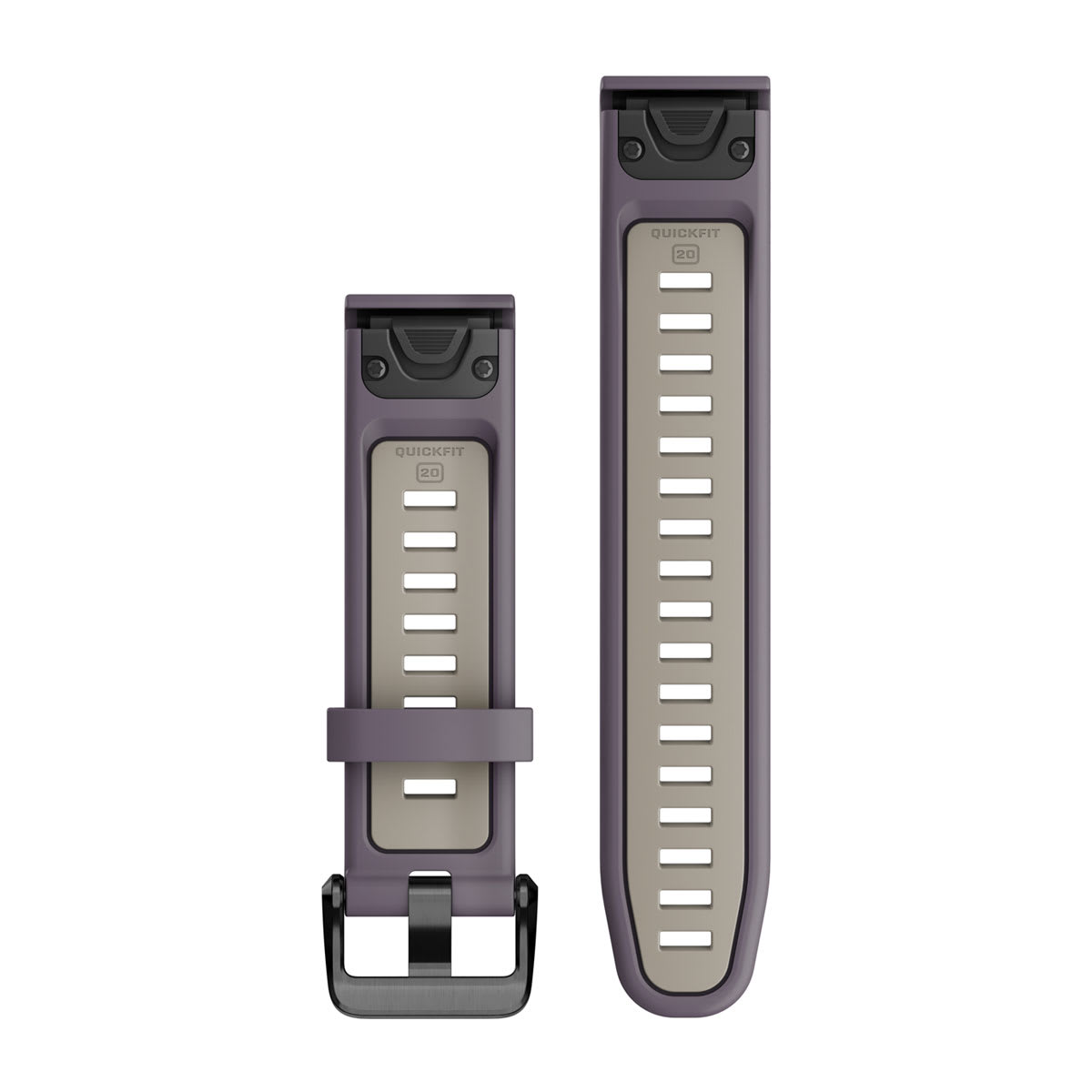 QuickFit® 20 Watch Bands Deep Orchid/Light Sand Silicone
