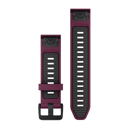 QuickFit® 20 Watch Bands Merlot/Graphite Silicone