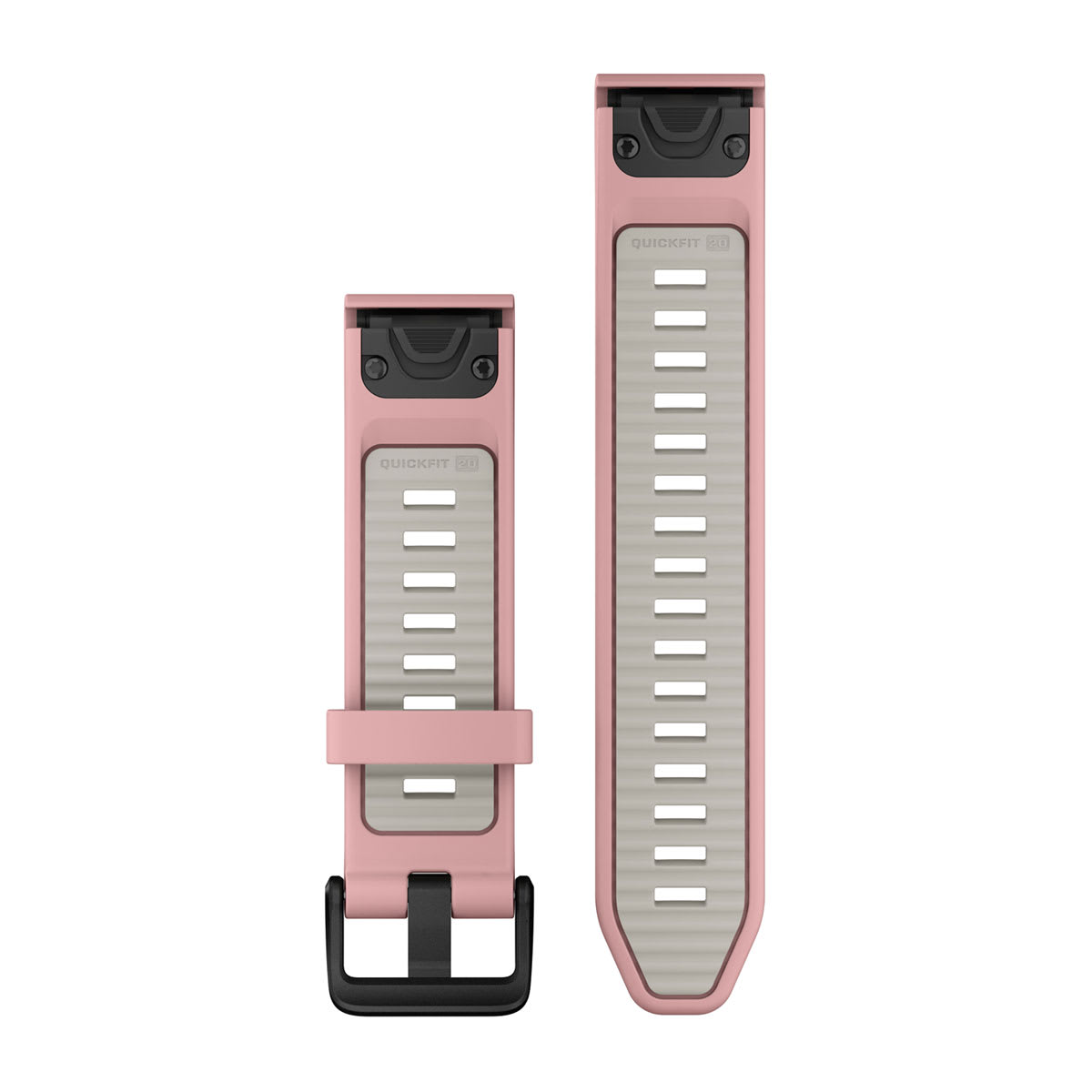 QuickFit® 20 Watch Bands Dust Rose/Fog Gray Silicone
