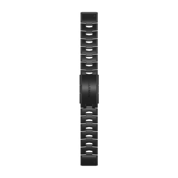 QuickFit® 22 Watch Bands Vented Titanium Bracelet with Carbon Gray DLC Coating
