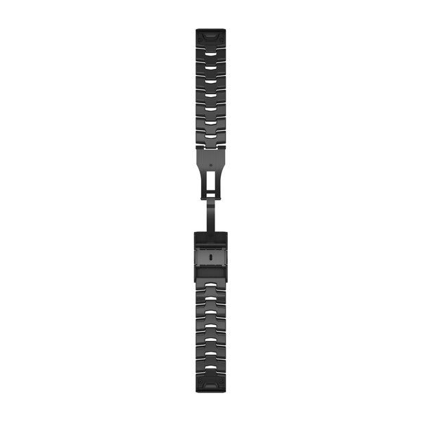 QuickFit® 22 Watch Bands Vented Titanium Bracelet with Carbon Gray DLC Coating