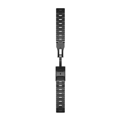 QuickFit® 22 Watch Bands Vented Titanium Bracelet with Carbon Gray DLC Coating