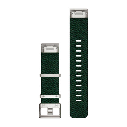 QuickFit® 22 Watch Straps (MARQ™) Jacquard-weave Nylon Strap – Pine Green