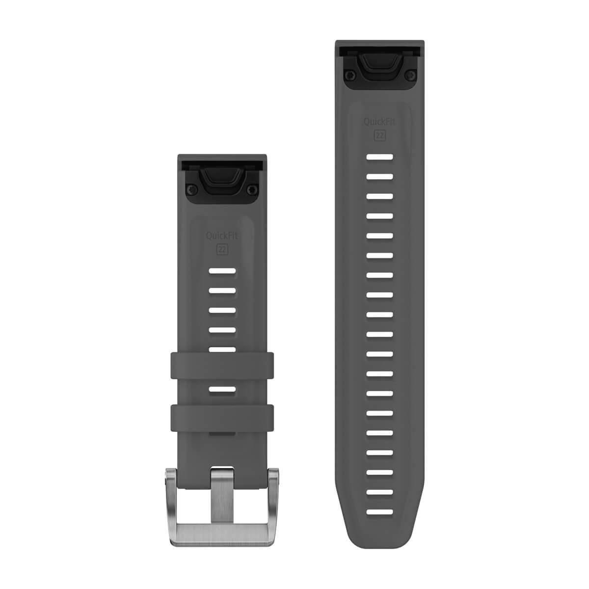 QuickFit® 22 Dive Watch Bands Slate Gray Silicone (3-piece Dive Set)