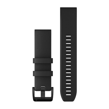 QuickFit® 22 Watch Bands Black with Black Stainless Steel Hardware