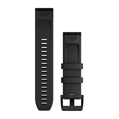 QuickFit® 22 Watch Bands Black with Black Stainless Steel Hardware