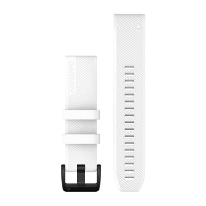 QuickFit® 22 Watch Bands White with Black Stainless Steel Hardware