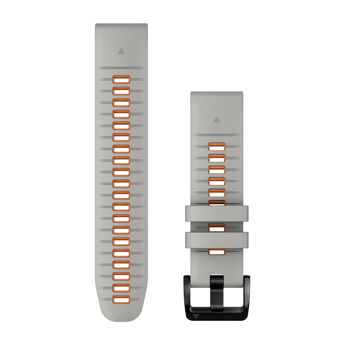QuickFit® 22 Watch Bands Fog Gray/Ember Orange Silicone