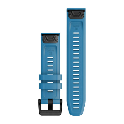 QuickFit® 22 Watch Bands Cirrus Blue with Black Stainless Steel Hardware