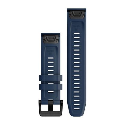 QuickFit® 22 Watch Bands Captain Blue with Black Stainless Steel Hardware