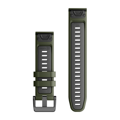 QuickFit® 22 Watch Bands Moss/Graphite Silicone