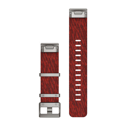 QuickFit® 22 Watch Straps (MARQ™) Jacquard-weave Nylon Strap – Red