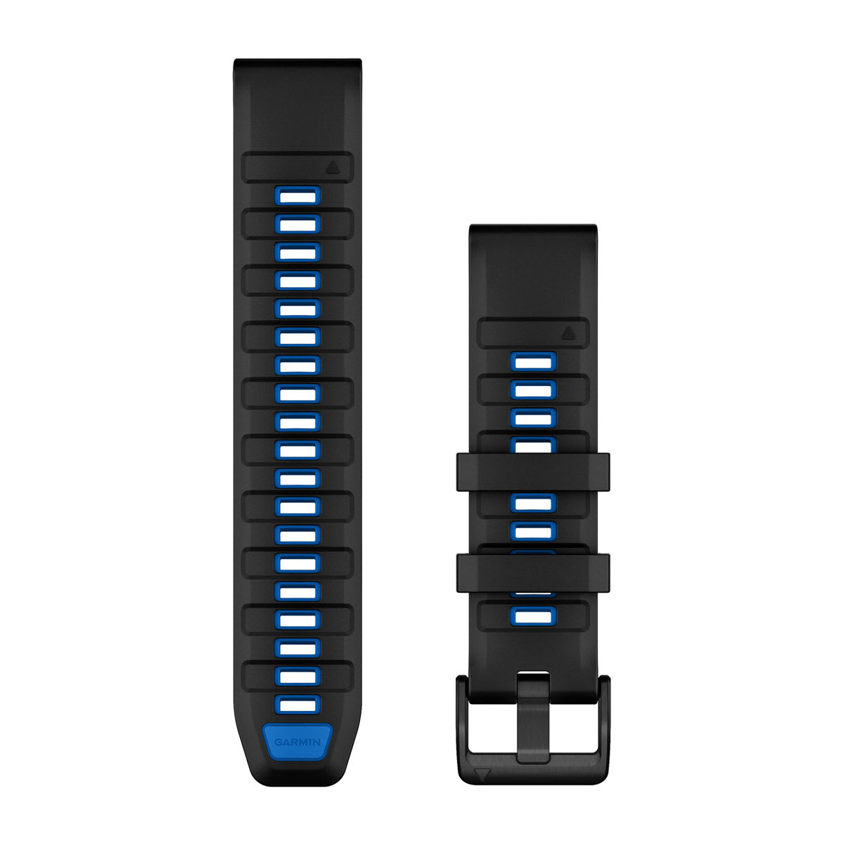 QuickFit® 22 Watch Bands Black/Pilot Blue Silicone