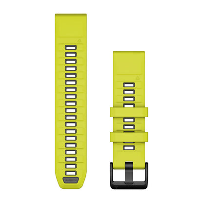 QuickFit® 22 Watch Bands Amp Yellow/Graphite Silicone