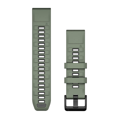QuickFit® 22 Watch Bands Willow/Graphite Silicone
