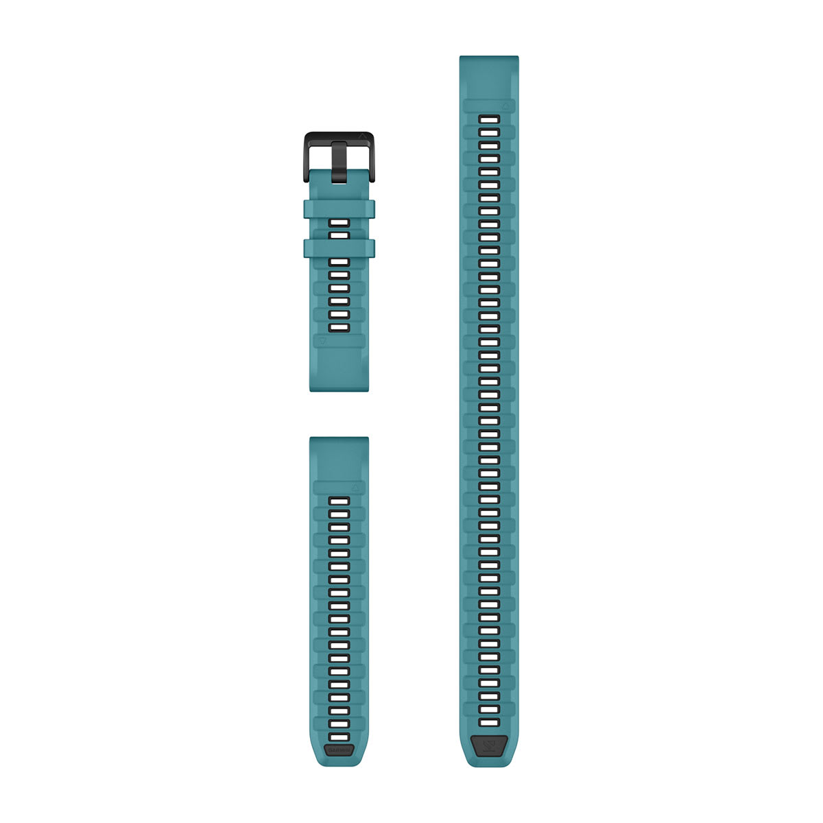 QuickFit® 22 Dive Watch Bands Turquoise Silicone (3-piece Dive Set)