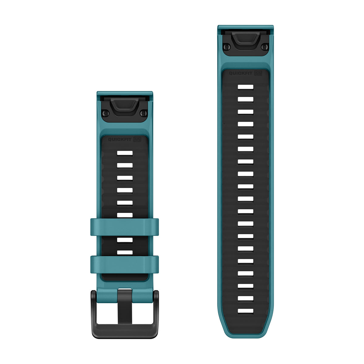 QuickFit® 22 Dive Watch Bands Turquoise Silicone (3-piece Dive Set)
