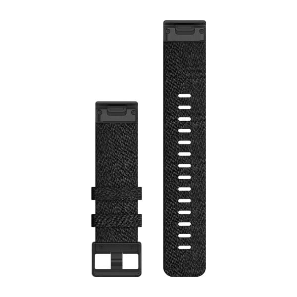 QuickFit® 22 Watch Bands Heathered Black Nylon