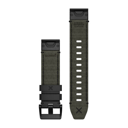 QuickFit® 22 Watch Straps (MARQ™) Genuine Horween® Leather Strap – Black
