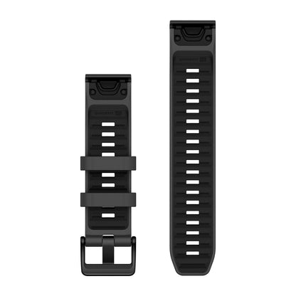 QuickFit® 22 Watch Bands Graphite/Black Silicone