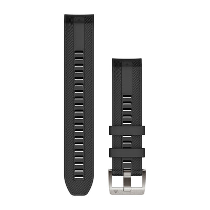 QuickFit® 22 Watch Straps (MARQ™) Black Silicone Strap