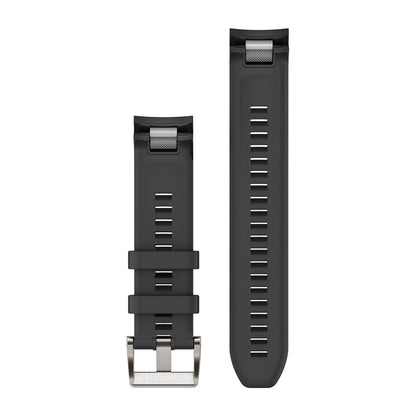 QuickFit® 22 Watch Straps (MARQ™) Black Silicone Strap