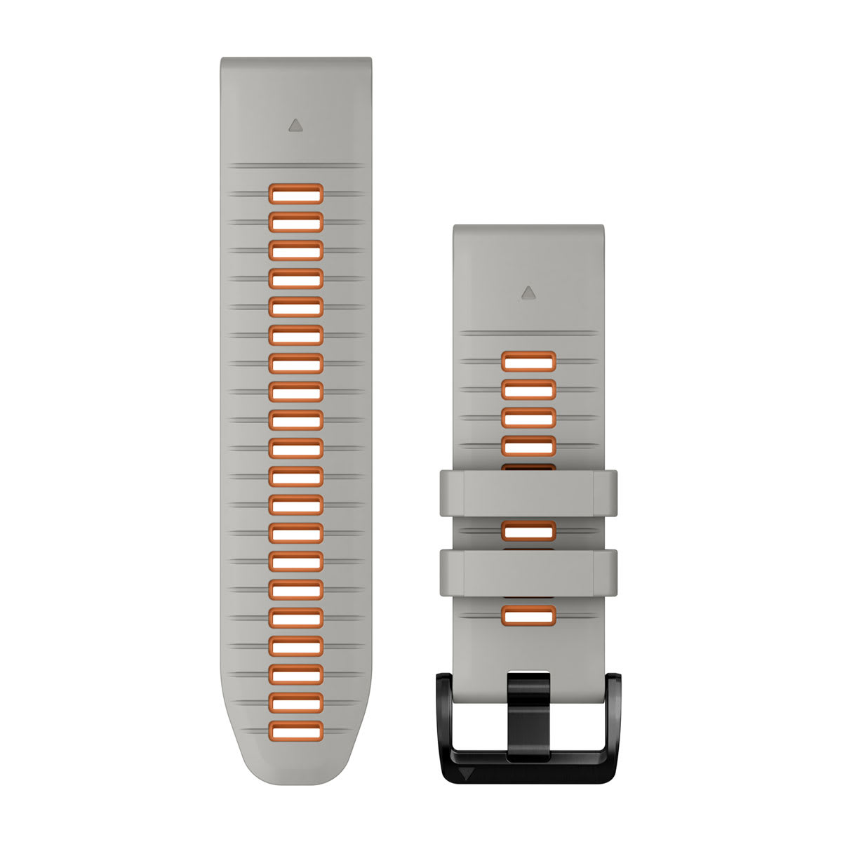 QuickFit® 26 Watch Bands Fog Gray/Ember Orange Silicone