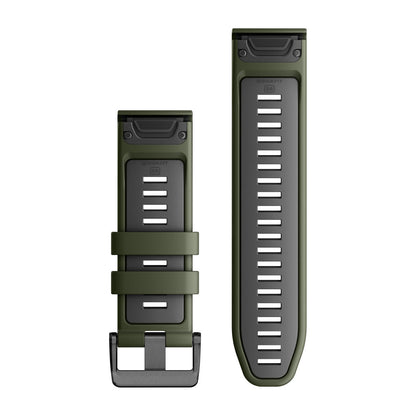 QuickFit® 26 Watch Bands Moss/Graphite Silicone
