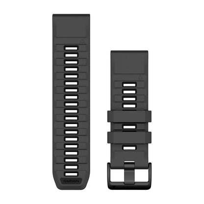 QuickFit® 26 Watch Bands Graphite/Black Silicone