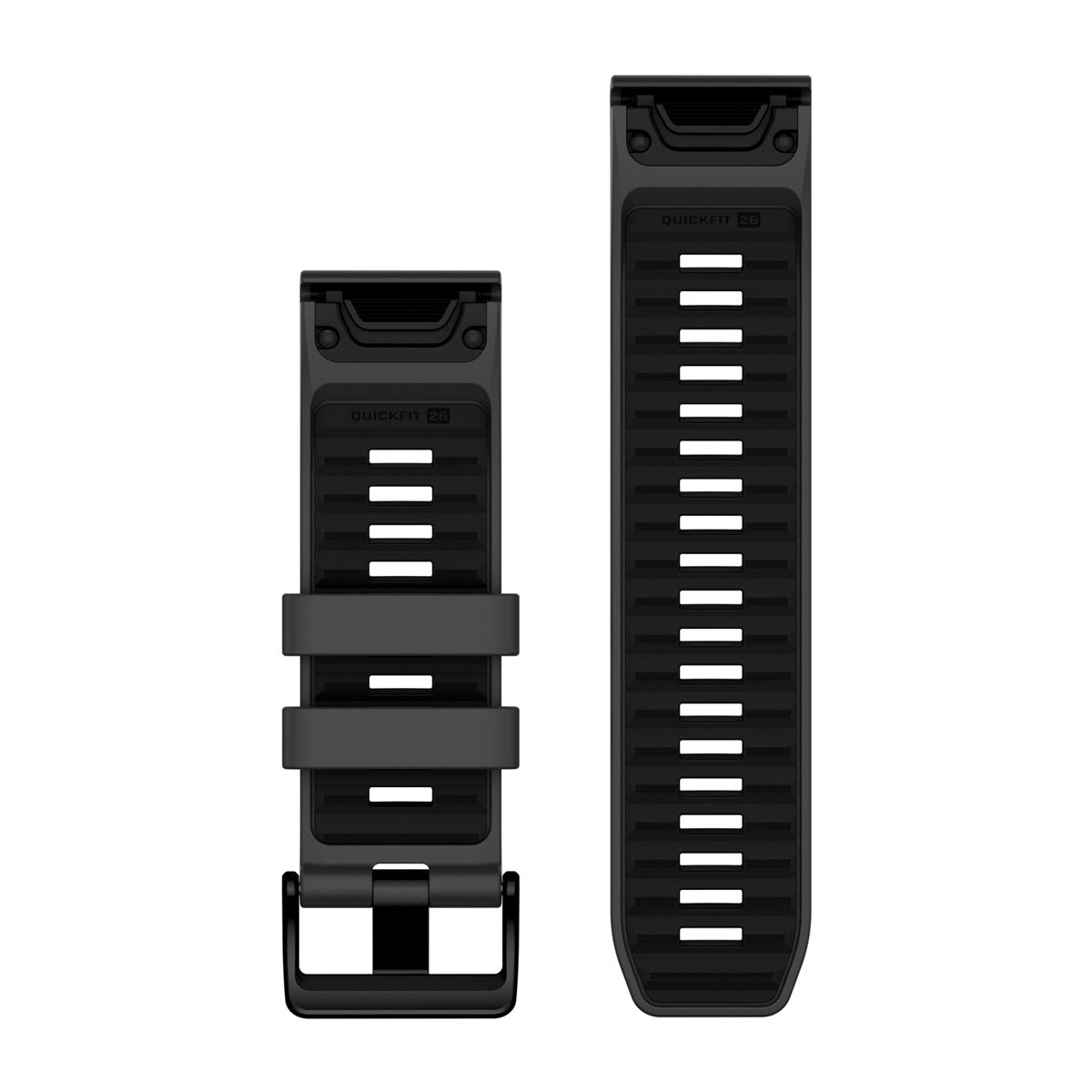 QuickFit® 26 Watch Bands Graphite/Black Silicone