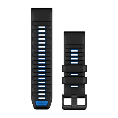 QuickFit® 26 Watch Bands Black/Pilot Blue Silicone