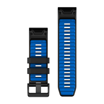QuickFit® 26 Watch Bands Black/Pilot Blue Silicone