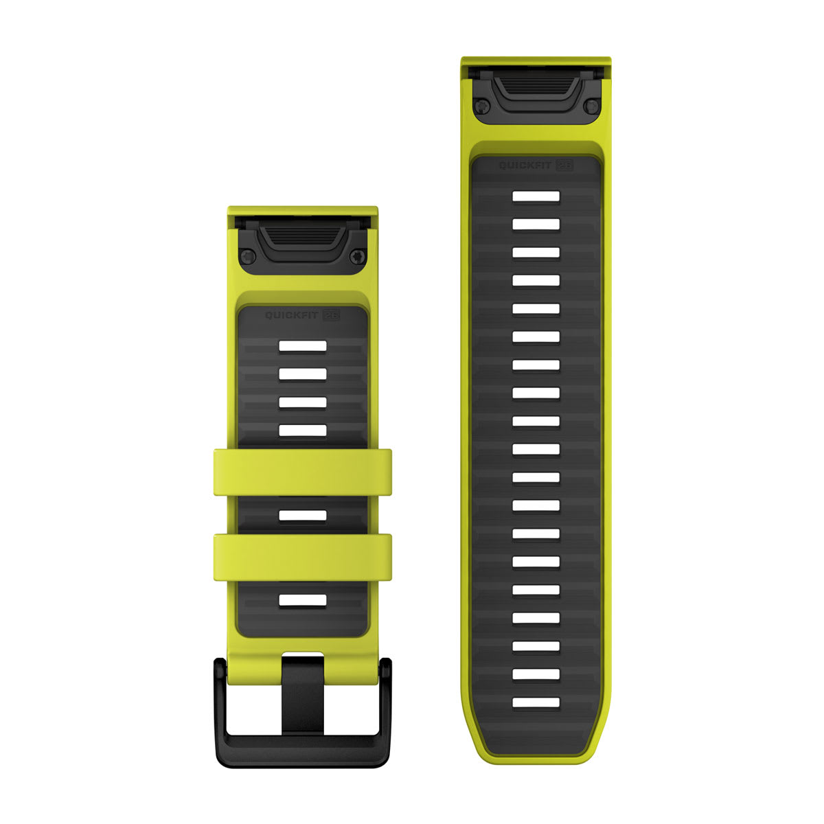 QuickFit® 26 Watch Bands Amp Yellow/Graphite Silicone