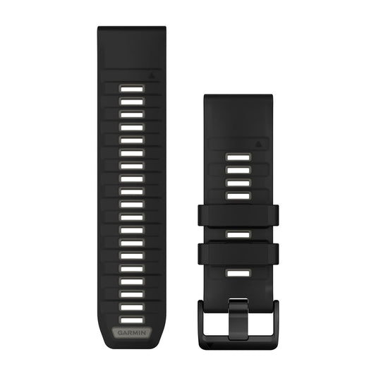 QuickFit® 26 Watch Bands Black/Pebble Gray Silicone