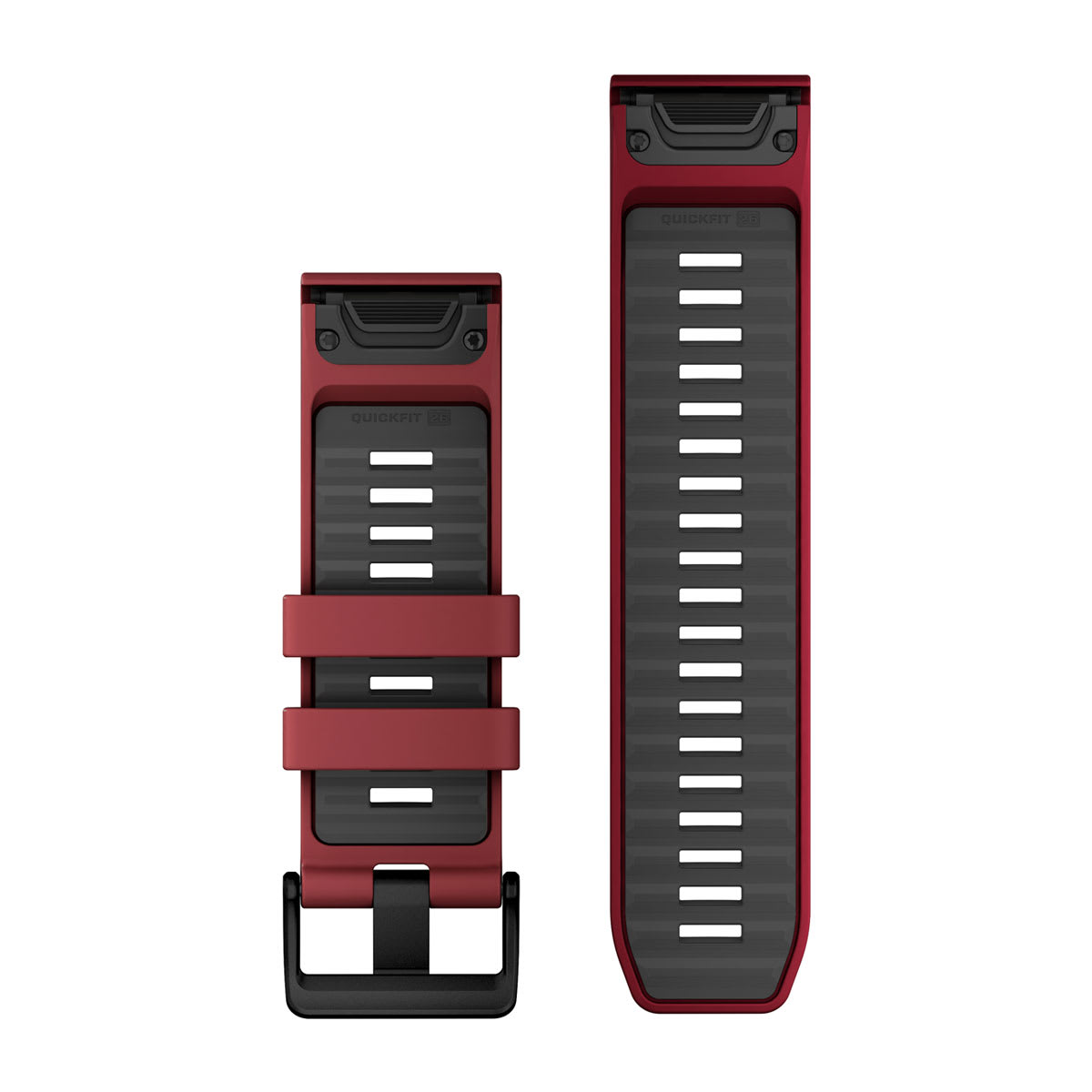 QuickFit® 26 Watch Bands Marsala/Graphite Silicone