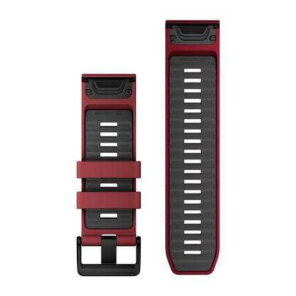 QuickFit® 26 Watch Bands Marsala/Graphite Silicone