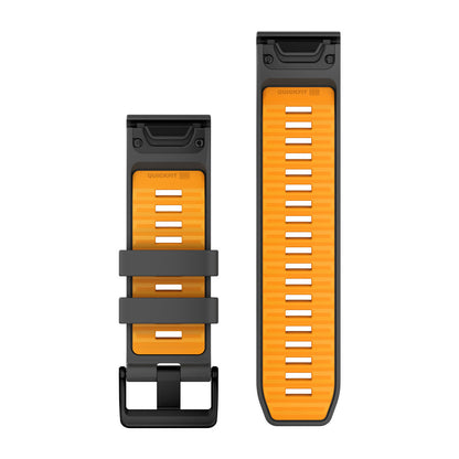 QuickFit® 26 Watch Bands Graphite/Spark Orange Silicone